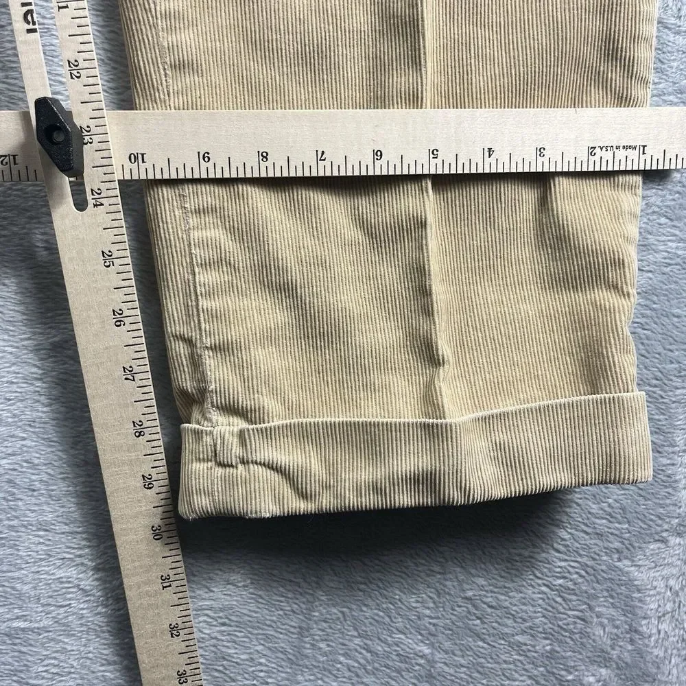 Polo Ralph Lauren Corduroy Hammond Pants Men's 38x30‎ Tan Pleated Cuffed Classic